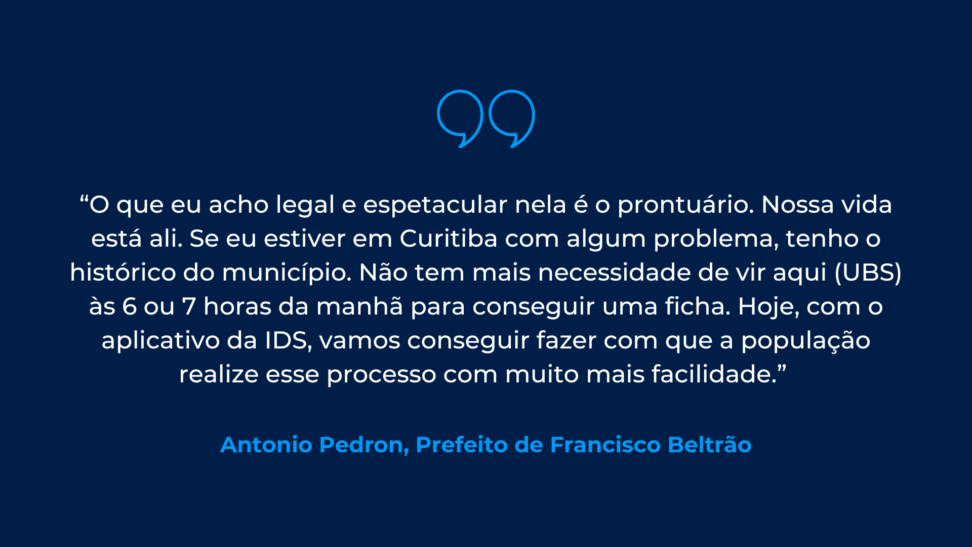 fala do prefeito sobre o mais saúde cidadão, o app que facilita o acesso à saúde